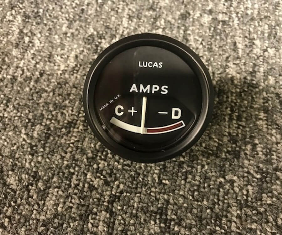 Refurbished classic Lucas ammeter